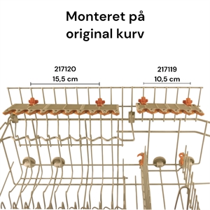 Miele lang kophylde og vinglas holder til underkurv